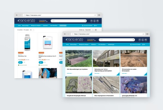 Maatwerk webshop voor NanoEnzo
