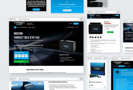 Maatwerk webshop voor Target Blu eye