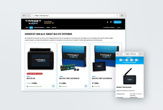 Maatwerk webshop voor Target Blu eye