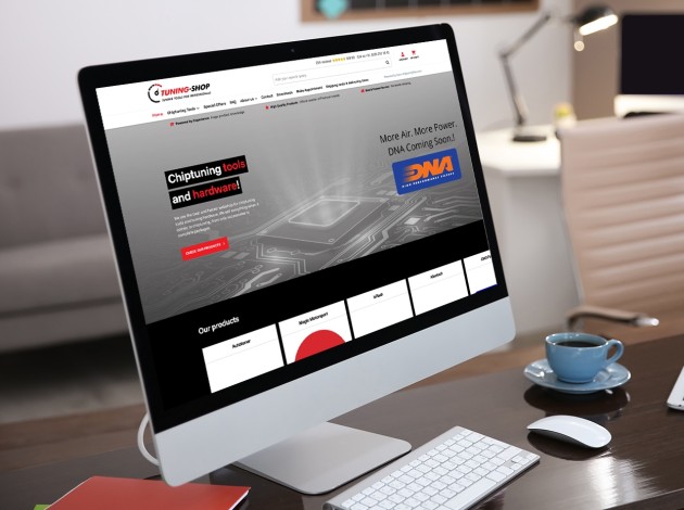 iMac met de webshop van Tuning-shop in beeld