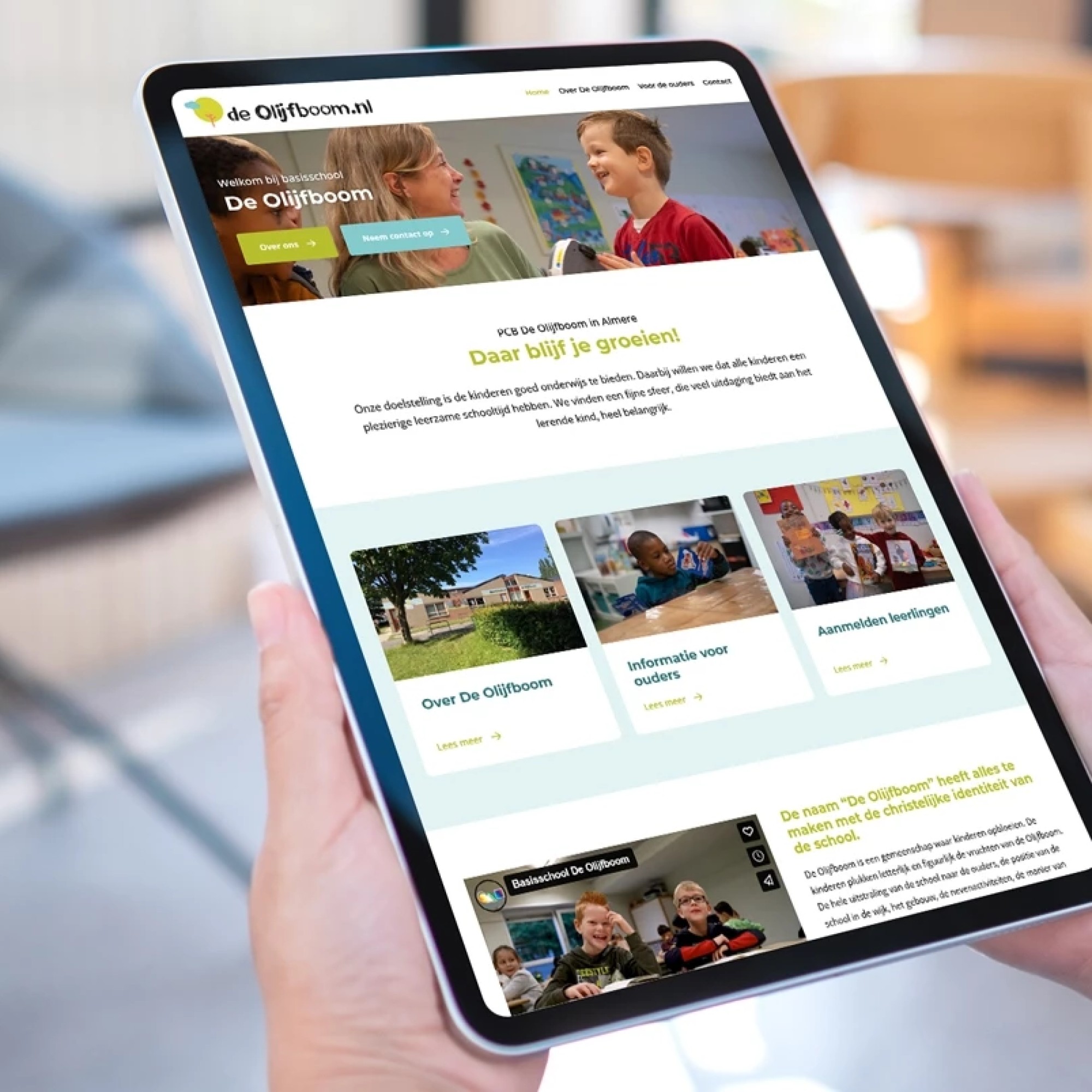 Websteen maakt een website voor een school