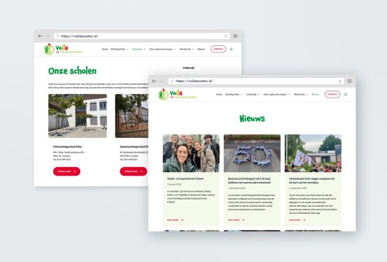 Diverse schoolwebsites voor Voila Leusden