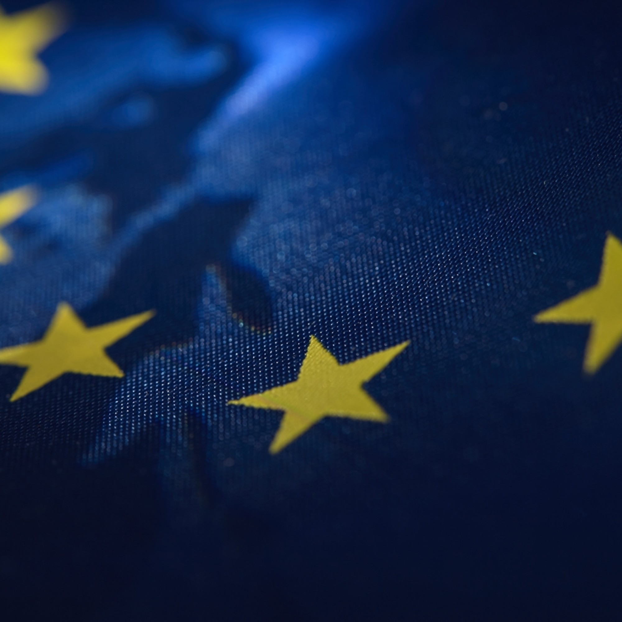 Een close up foto van de Europese vlag
