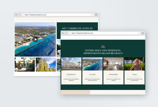Website en vastgoedapplicatie voor Kings View Residences
