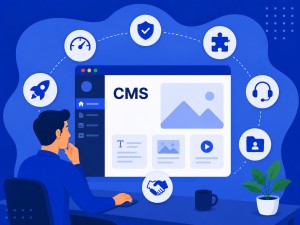 Tekening bij het artikel genaamd Waarom wij bij onze start kozen voor ons eigen CMS