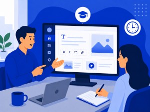 Tekening bij het artikel genaamd Wat kan ik verwachten van een Websteen CMS training?