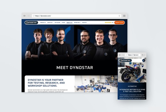 Een nieuwe, moderne website voor een Dynostar