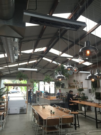 Heatstrip Max in een restaurant
