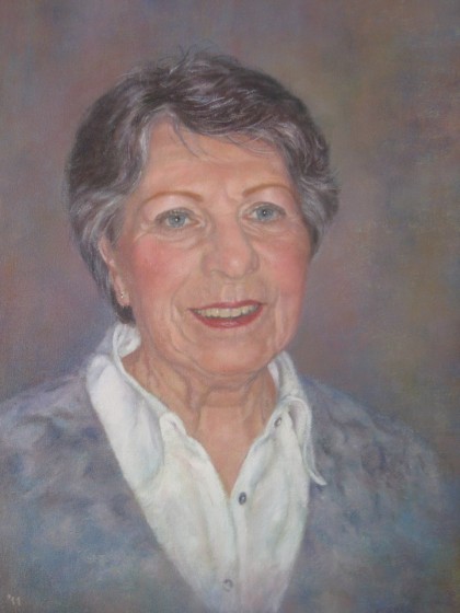 dame, olieverf 40 x 50 cm