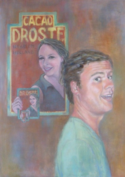 droste-effect olieverf 50 x 70 cm