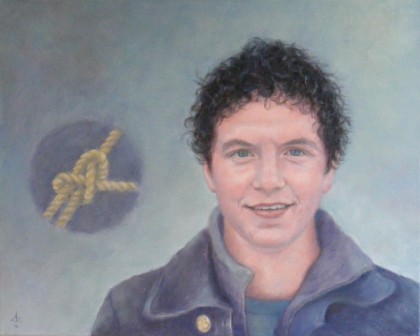 knoop, olieverf 40 x 60 cm