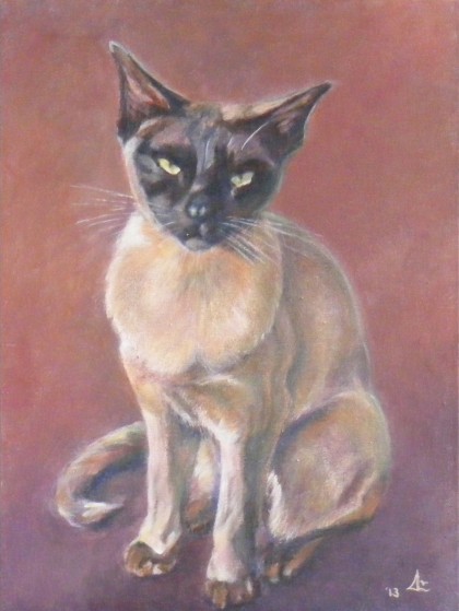 katje olieverf 30 x 40 cm