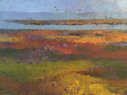 groene strand acrylverf 50 x 60 cm