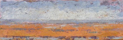nieuw land acrylverf en krijt 40 x 100 cm