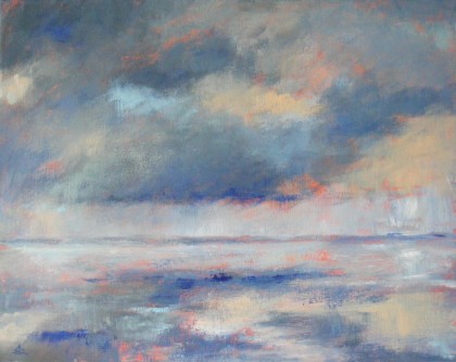 lucht en water  olieverf 40 x 50 cm