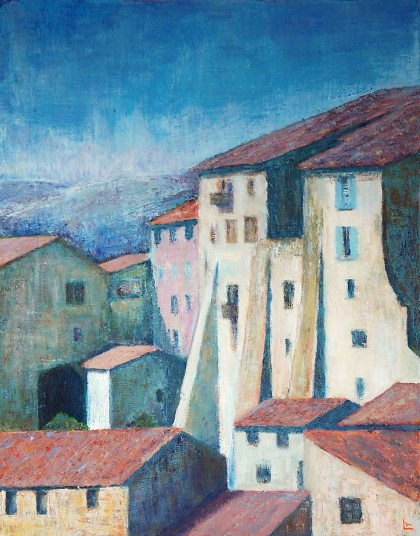 sisteron 1 acrylverf 40 x 50 cm