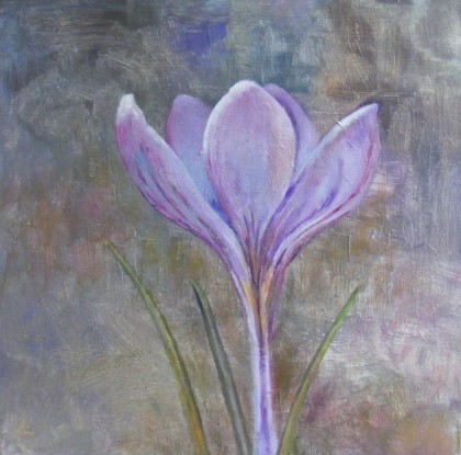 krokus acrylverf 40 x 40 cm