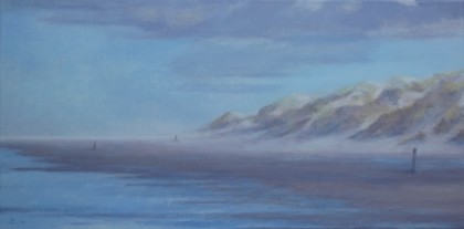 strand olieverf 30 x 60 cm