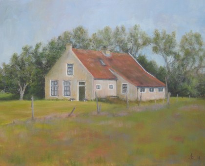 strieper polder olieverf 40 x 50 cm