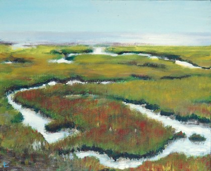 kweldertje acrylverf 24 x 30 cm