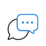 Iconen die de titel Telefonische kennismaking ondersteund