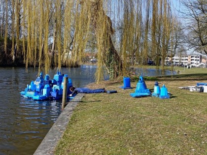 Carolien Adriaansche Floating Cities opbouw blauw