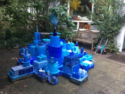 Carolien Adriaansche Floating Cities opbouw ateliertuin
