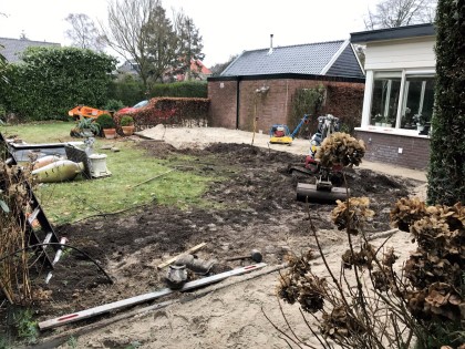 Tuinaanleg en sierbestrating in Huizen