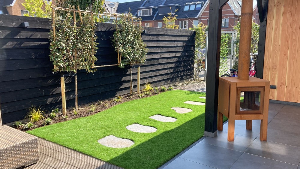 Trendhout Palermo overkapping | Complete tuinaanleg |  Weesp