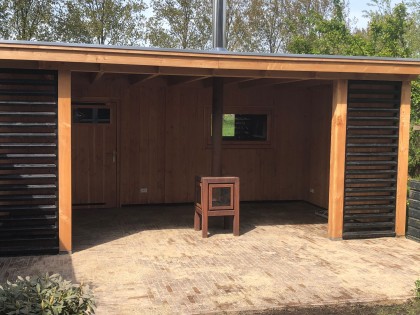 buitenhaard cortenstaal met glas