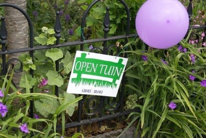 Bordje met open tuinendag
