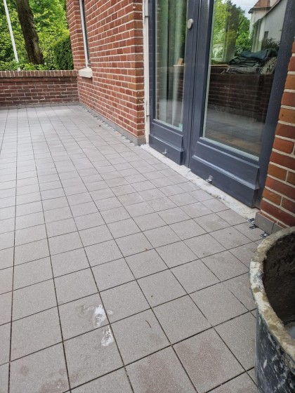 Foto's buitentegel werk