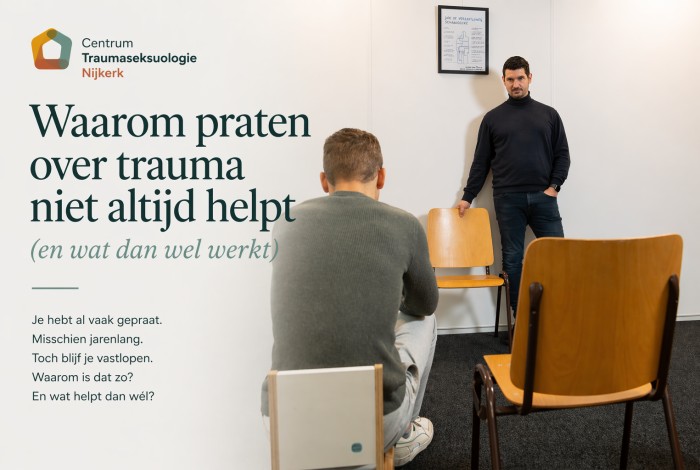 Therapiegesprek bij seksueel trauma in praktijkruimte