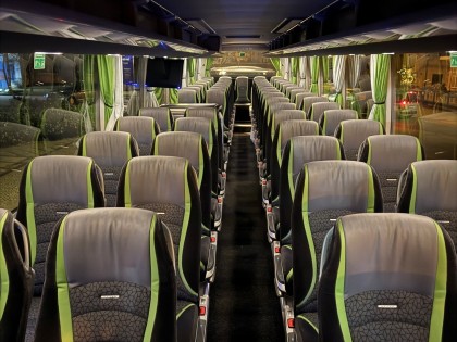 Luxe binnenzijde van de bus