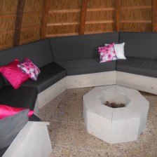 Meubelstoffering op maat gemaakte loungekussens in waterafstotende stofbekleding