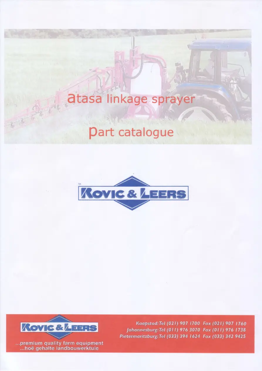 Atasa Rovic & Leers Parts Manual