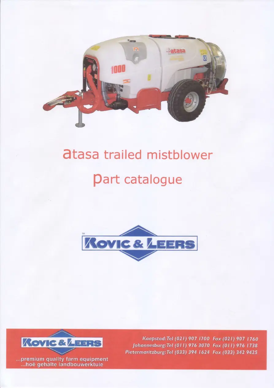 Atasa Rovic & Leers Parts Manual