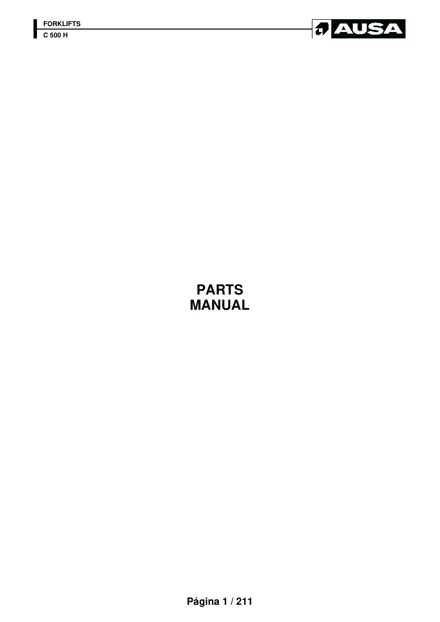 AUSA C500H Parts Manual
