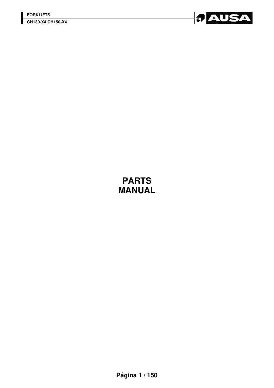 AUSA Ch130 Ch150 X4 Parts Manual