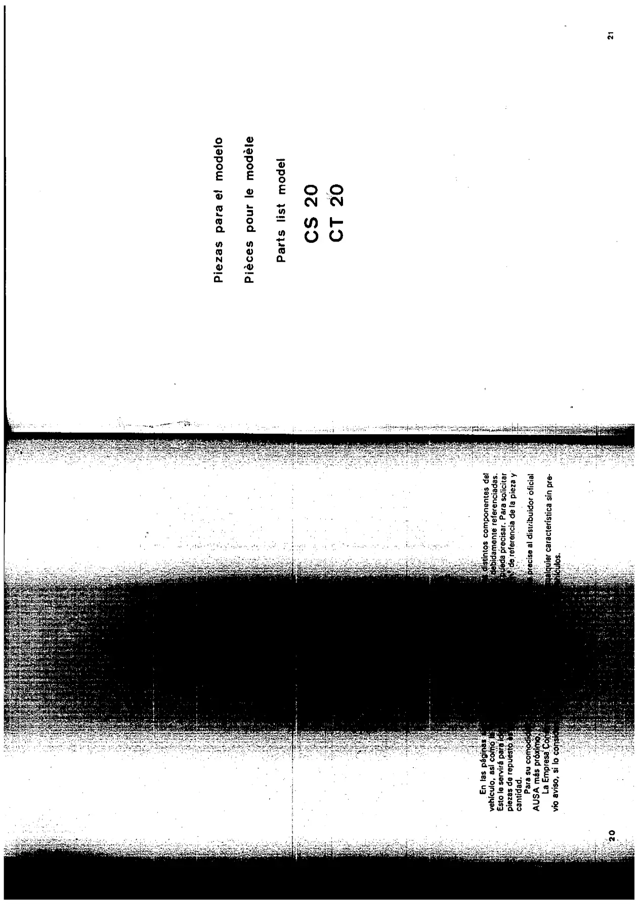 AUSA Cs20 Ct20 1990 Parts Manual