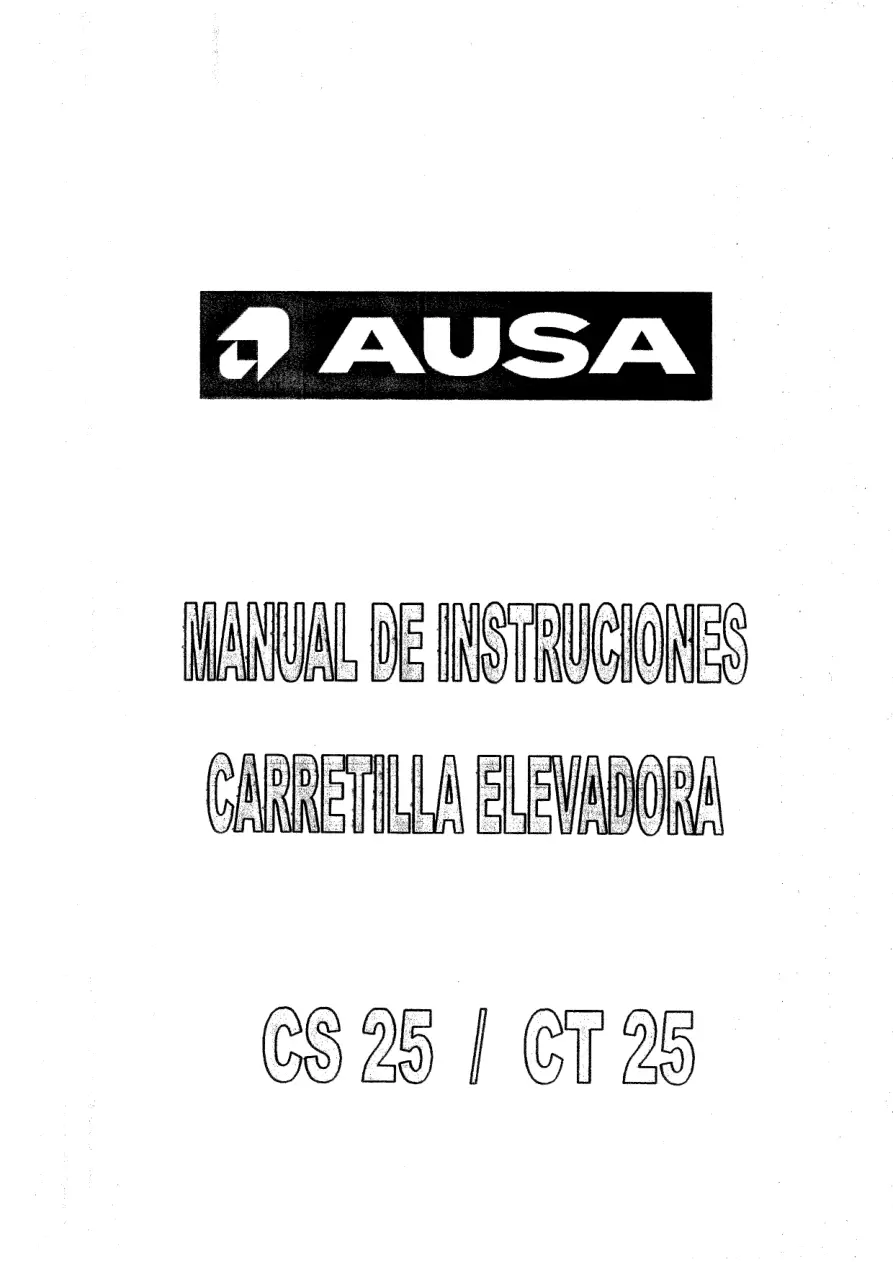AUSA Cs25 Ct 25 Español Parts Manual