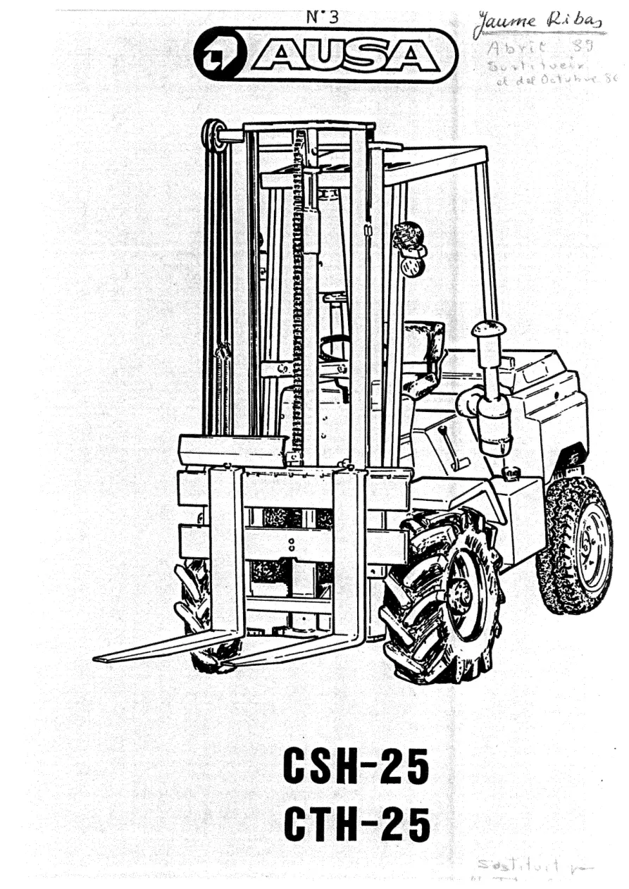 AUSA Csh25 Cth25 Parts Manual