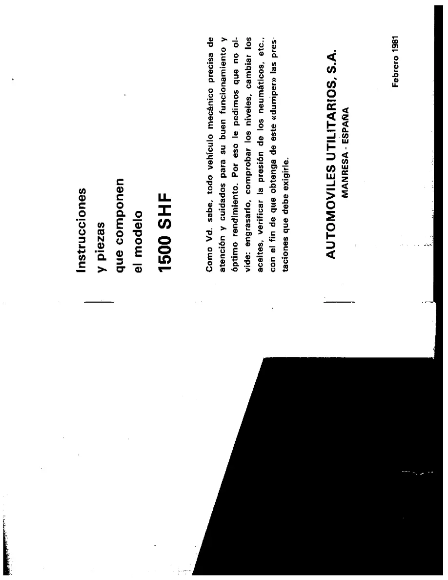 AUSA 1500Shf Parts Manual