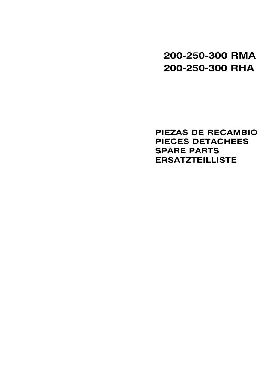 AUSA 200 250 300 Rma Rha Parts Manual