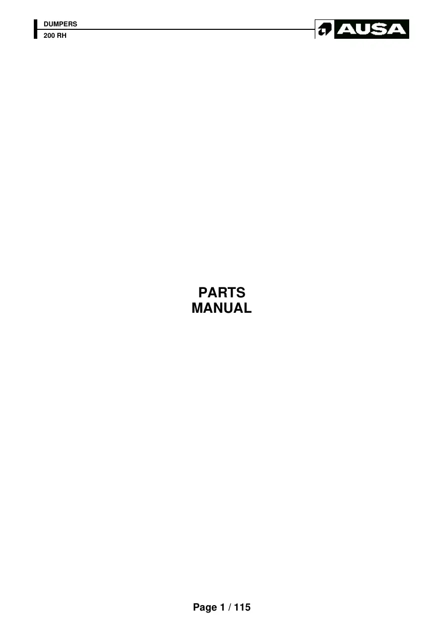 AUSA 200Rh Parts Manual