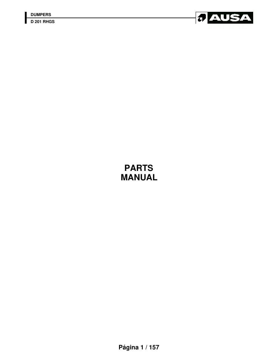 AUSA D201Rhgs Parts Manual