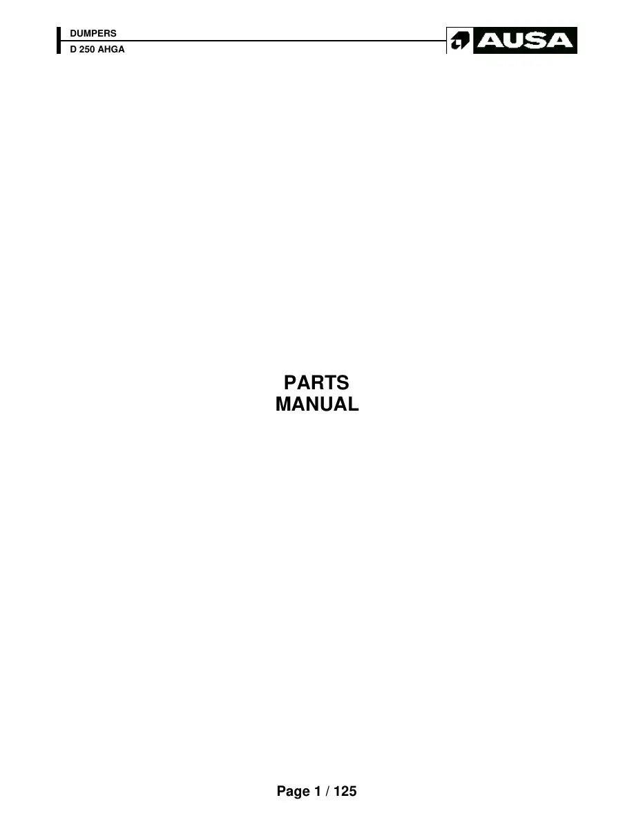 AUSA D250Ahga Parts Manual