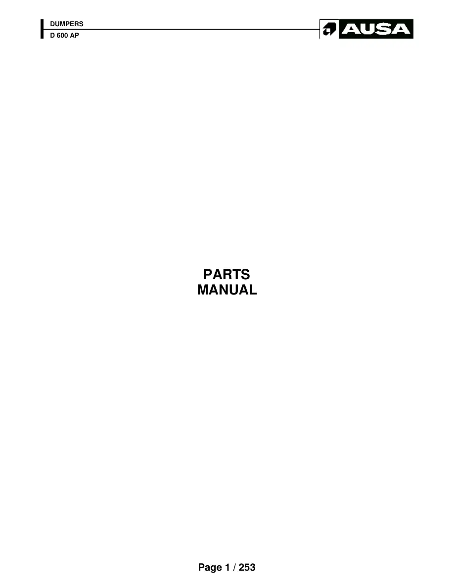 AUSA D600Ap Parts Manual