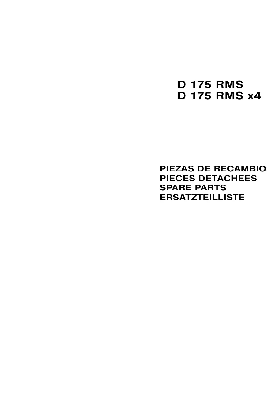 AUSA Dc D 175 Rms Kubota Parts Manual