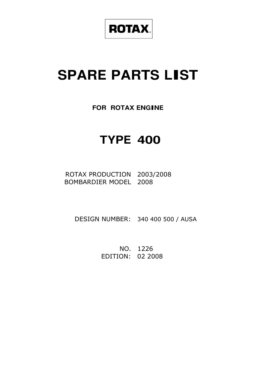 AUSA M50 X4 Bombardier Rotax 340 400 500 2003 2008 Parts Manual